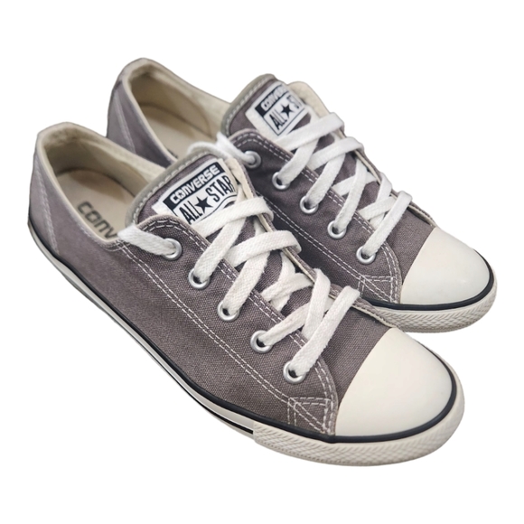 Grey Converse Superstar Canvas Sneakers, Women's 7 - Picture 4 of 8
